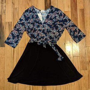 NWT Leota Multi-Color Wrap Dress in Sz 3L